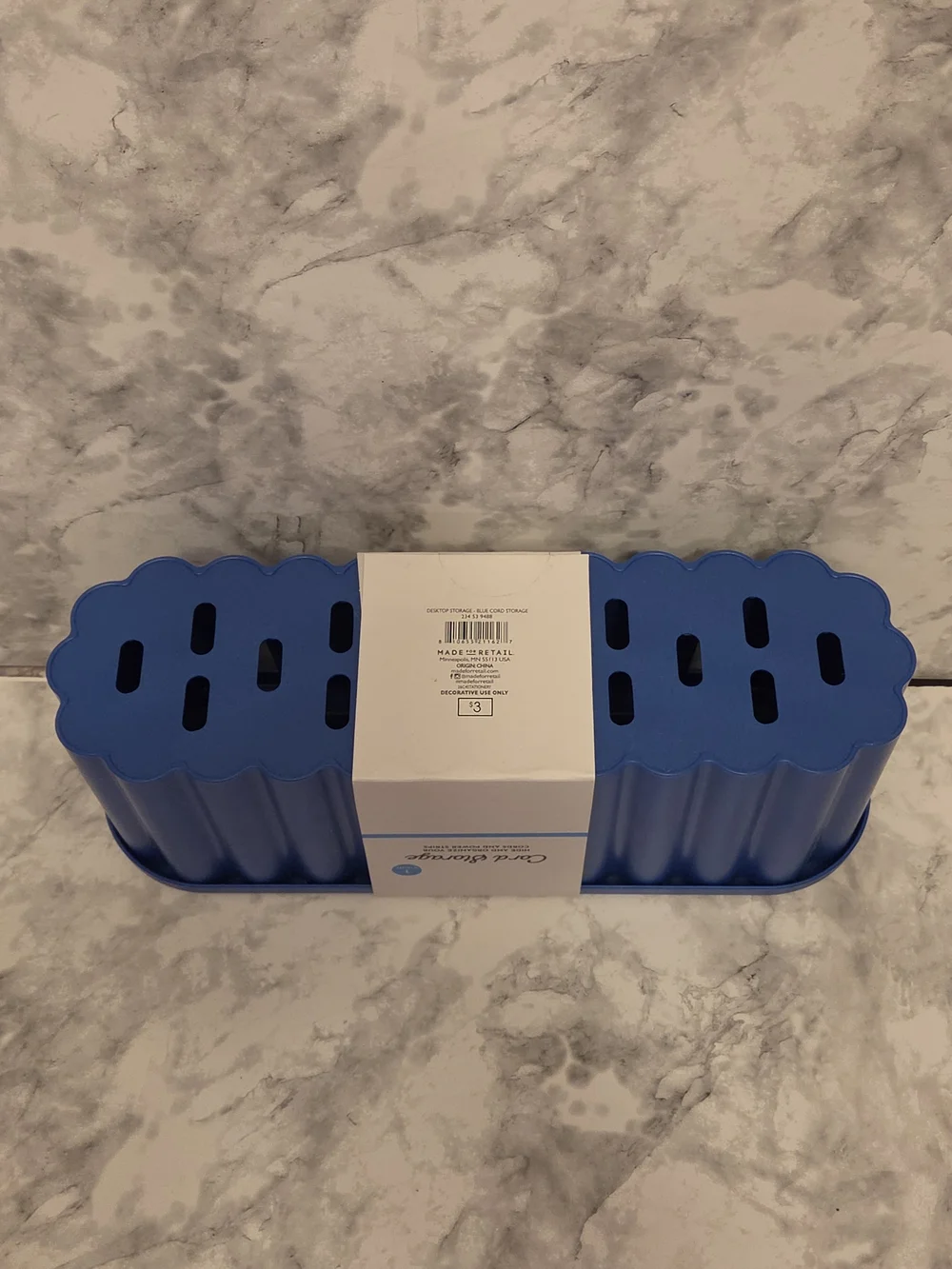 Desktop Storage Blue Cord Storage